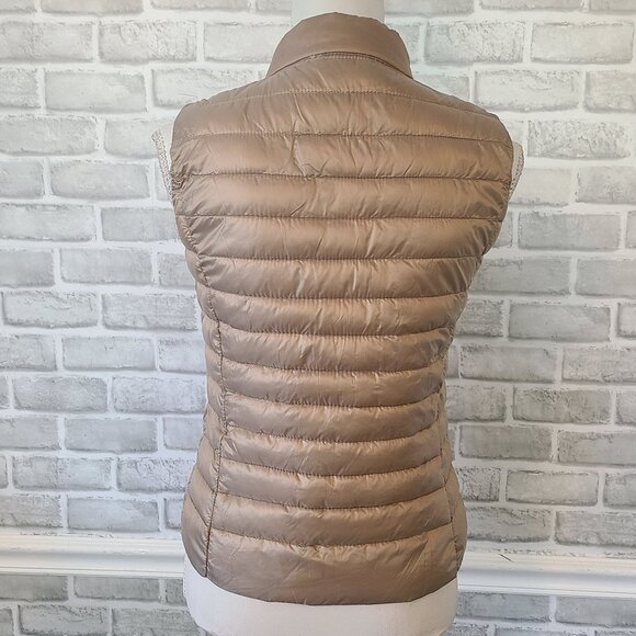 MNG Packable Puffer Vest NWOT Warm Cozy Tan XS Women - Picture 3 of 8
